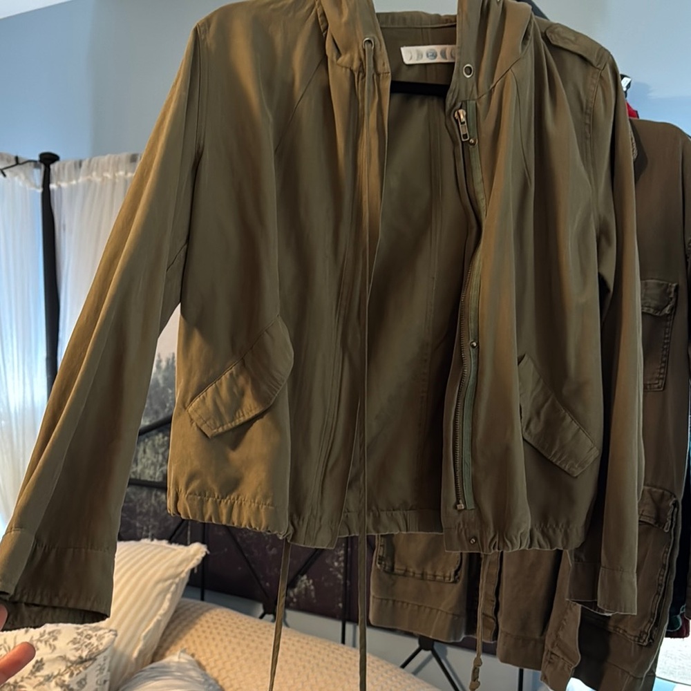 Olive Green Hooded Jacket